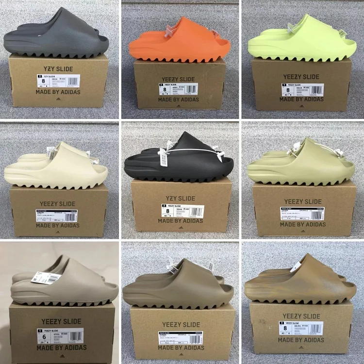 MANY YEEZY SLIDES