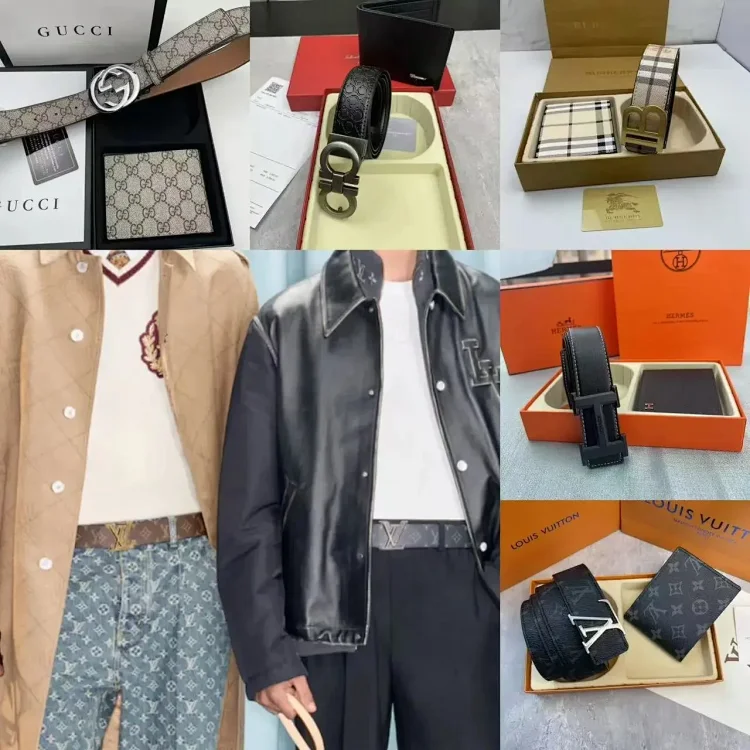  GucciBurberryHermèsLV belt collection