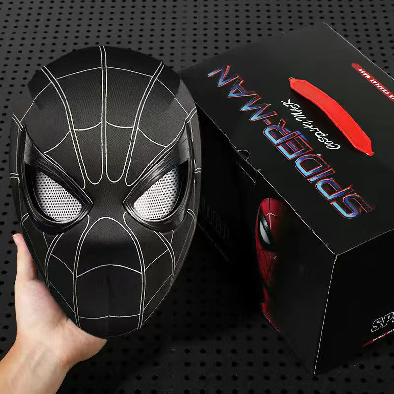 Spider Man headgear eyes movable manual electric blinking mask - 2