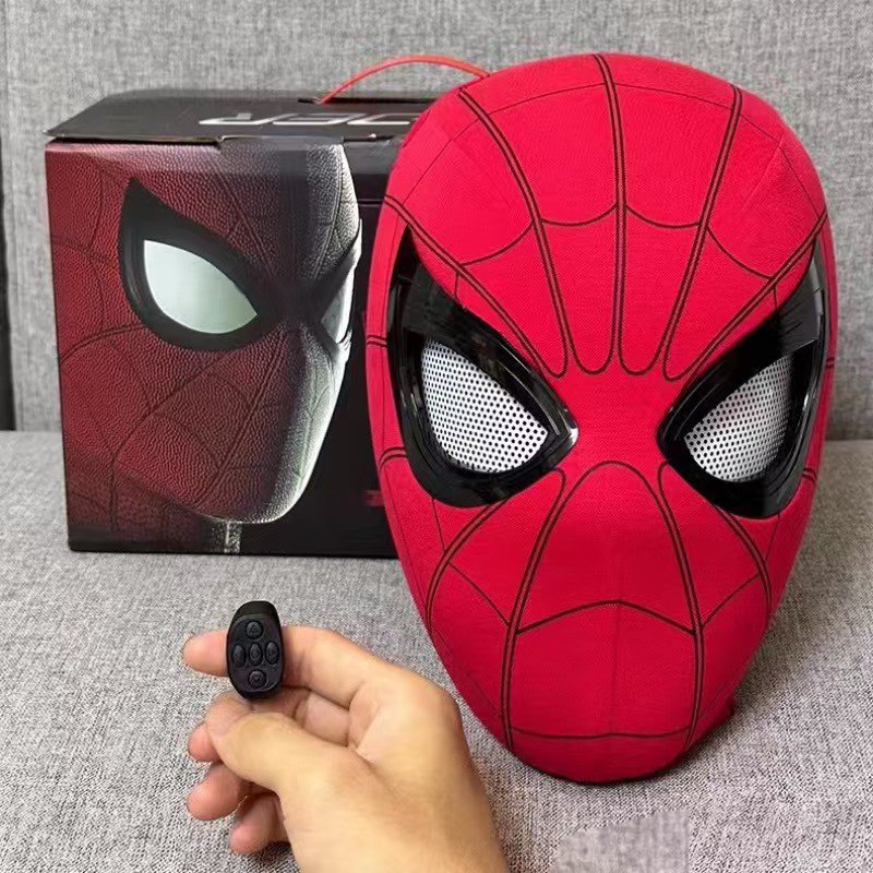 Spider Man headgear eyes movable manual electric blinking mask - 5